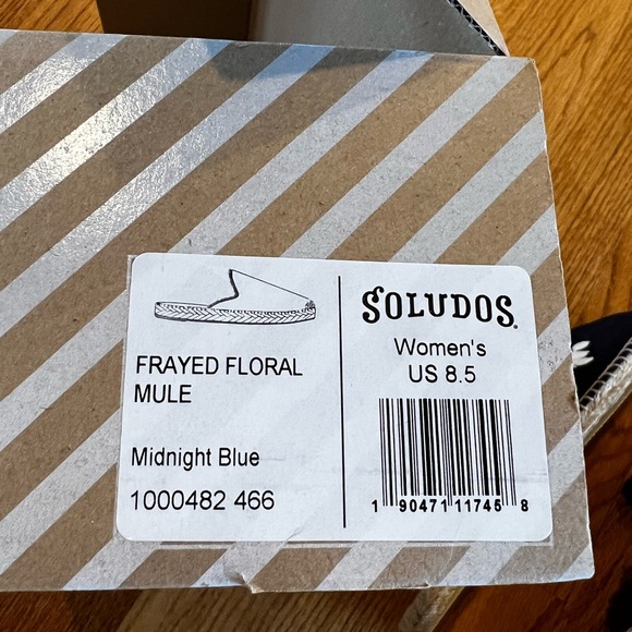 NIB Soludos Frayed Floral Espadrille Mules Size 8.5 - Picture 9 of 10